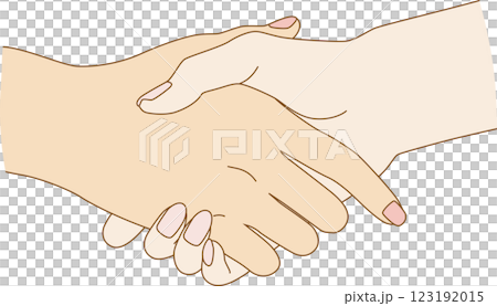 握手する女性の手 123192015