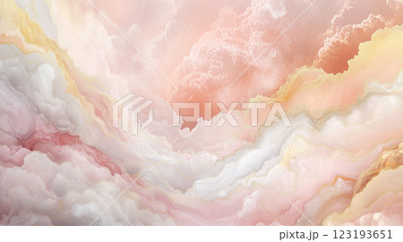 Stunning view of colorful clouds at sunset creating a serene atmosphere 123193651