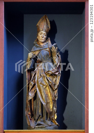 Altar of St. Louis of Toulouse in St James Church in Rothenburg ob der Tauber, Germany 123194301