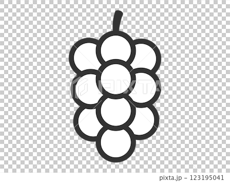 ぶどう_黒線 123195041