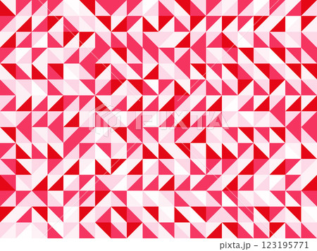三角柄パターン幾何学模様の背景テクスチャー　イラスト　ピンク色おしゃれ 123195771