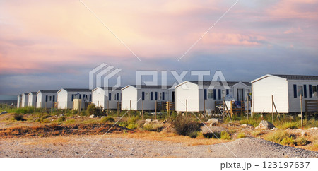 group of bungalows group of bungalows 123197637