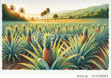 パイナップル畑 パイナップル畑 123198061