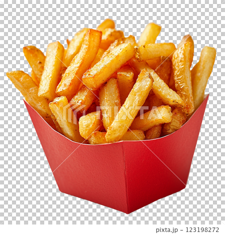 french fries in a red box 123198272