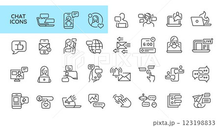 Chat Icons Set 123198833