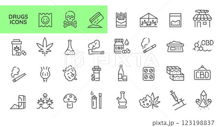Drugs Icon Set 123198837