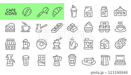 Cafe Icons Set 123198840
