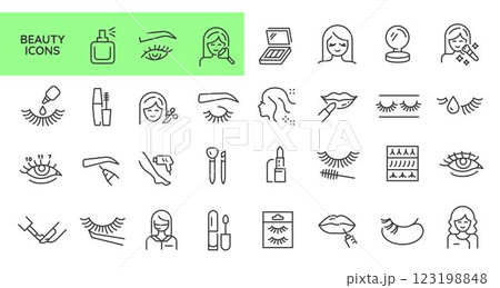 Beauty Icons Set 123198848