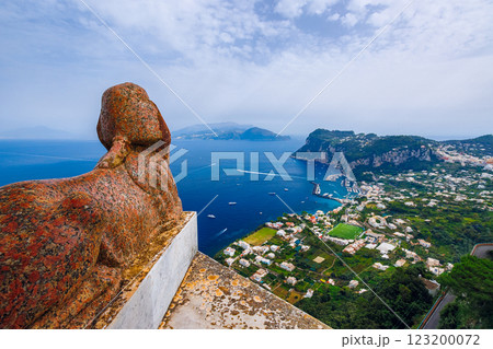 Majestic Sphynx Sculpture in Capri island 123200072