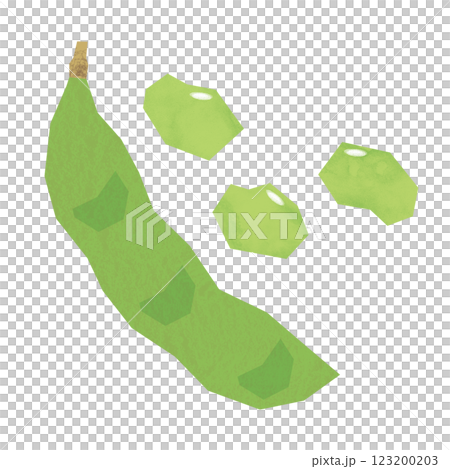 Paper-cut style edamame beans Paper-cut style edamame beans 123200203