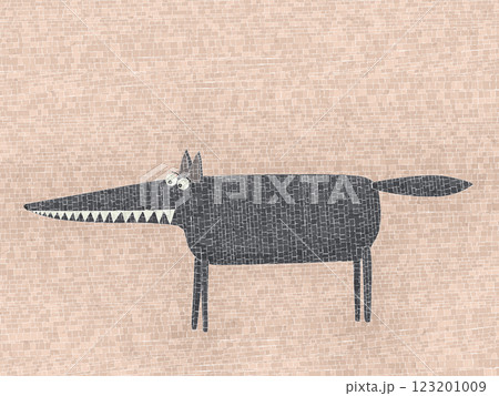 Big bad wolf vector mosaic 123201009