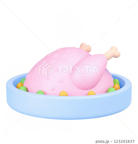 This playful pink chicken toy is perfect for imaginative play and fun 123201637