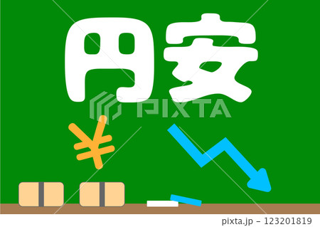 円安のイメージ　ベクターイラスト 123201819