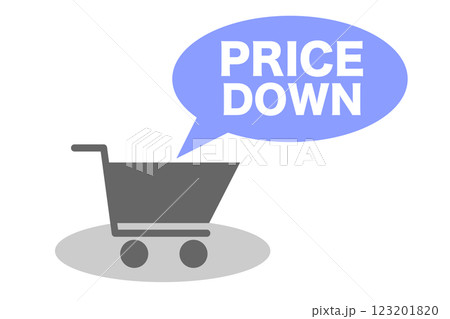 値下げのアイコン　ベクターイラスト 123201820