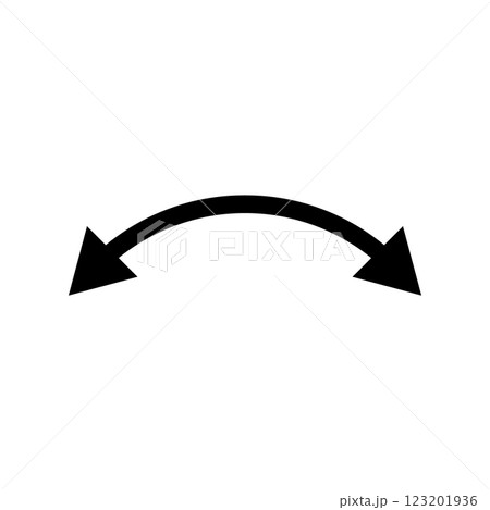 Dual semi circle arrow. Vector illustration. 123201936