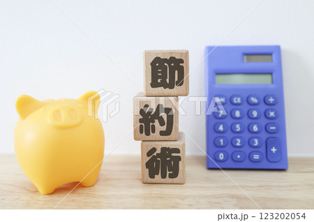 節約術に関するイメージ　豚の貯金箱 123202054