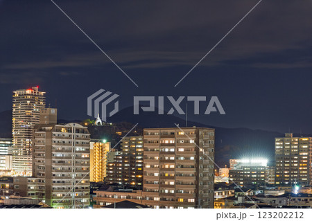 (夜景都市景観) 高層ビル・タワーマンション パノラマ風景 (熊本市世安町) (夜景都市景観) 高層ビル・タワーマンション パノラマ風景 (熊本市世安町) 123202212