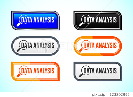 Data analysis button design illustration....のイラスト素材 [123202993] - PIXTA
