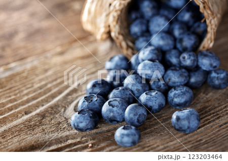 Pile of blueberries 123203464