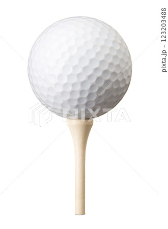 Golf ball on white background Golf ball on white background 123203488