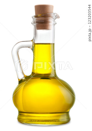 Bottle of fresh extra virgin olive oil on white background Bottle of fresh extra virgin olive oil on white background 123203544