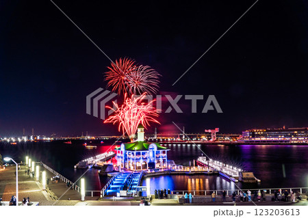 《神奈川県》横浜ナイトフラワーズ・横浜港を彩る花火 123203613