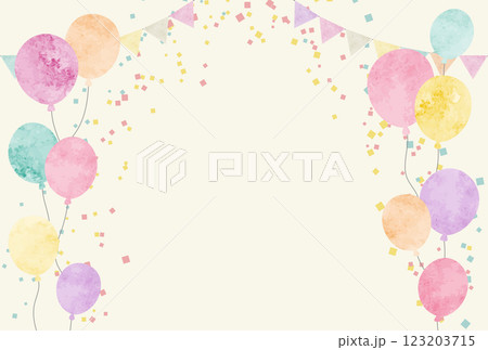 水彩のお祝いイラスト背景 水彩のお祝いイラスト背景 123203715