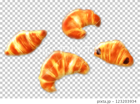 Bread, croissant, hand-drawn illustration 123203934