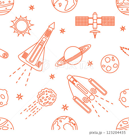 Space Pattern Telescope Planets Shuttle Galaxy Space Pattern Telescope Planets Shuttle Galaxy 123204435