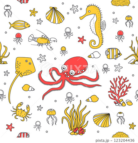 Pattern Underwater Seabed Ocean Sea Marine habitat 123204436