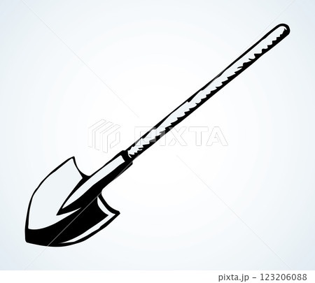 Shovel. Vector drawing icon sign 123206088
