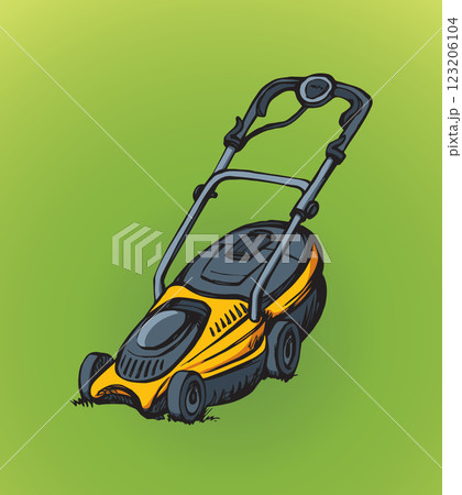 Lawn mower. Vector drawing Lawn mower. Vector drawing 123206104