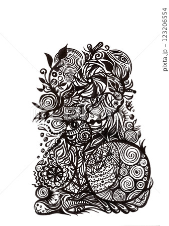 eye・アイ・目（自由、抽象、個性、混沌）ビジュアルアート 123206554