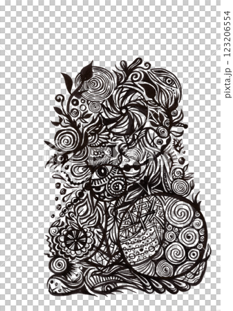 eye・アイ・目（自由、抽象、個性、混沌）ビジュアルアート 123206554