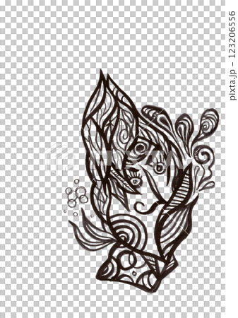 eye・アイ・目（自由、抽象、個性、混沌）ビジュアルアート 123206556