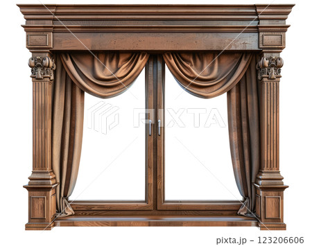 Window with Curtains Window with Curtains 123206606