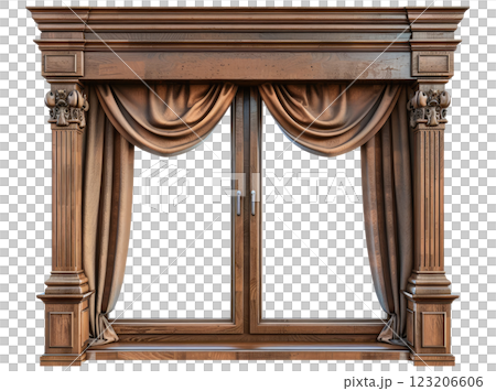 Window with Curtains Window with Curtains 123206606