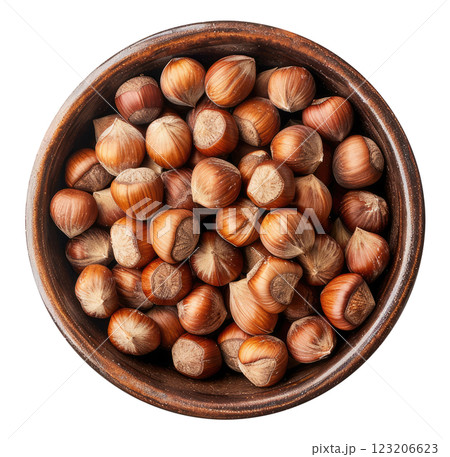 Bowl with Hazelnuts 123206623