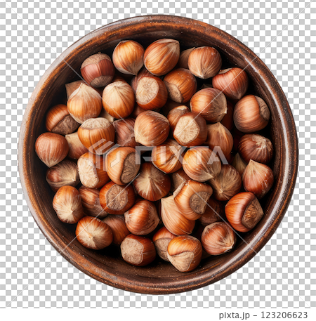 Bowl with Hazelnuts 123206623