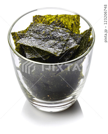 海苔。白背景。 123206748