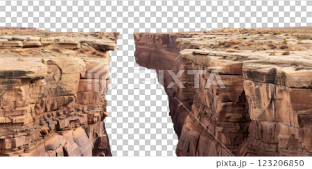 Canyon with Gap Between Two Sides 123206850