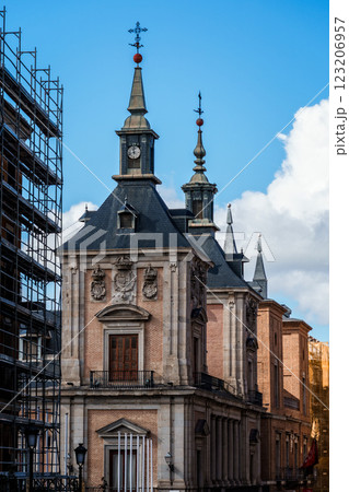 Admire the historic Casa de la Villa, Madrid's City Hall, with its beautiful architecture. 123206957