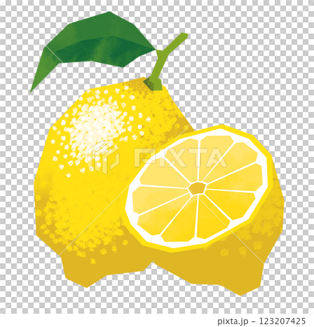 剪紙風格的檸檬 剪紙風格的檸檬 123207425