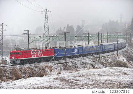 上越線　越後湯沢－石打　JR東日本　EF81-95（田端）＋24系（尾久）＋EF64-38（高崎） 123207812
