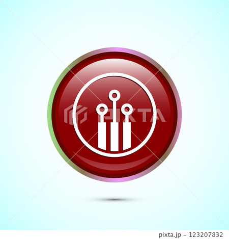 Fiber optic cable icon design illustration. Electric wire sign, digital internet, Button design 123207832