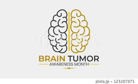 Brain Tumor Awareness Month Banner  Support Brain Cancer Awareness 123207871