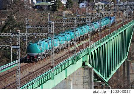 中央本線　鳥沢－猿橋　JR貨物　タキ1000 123208037