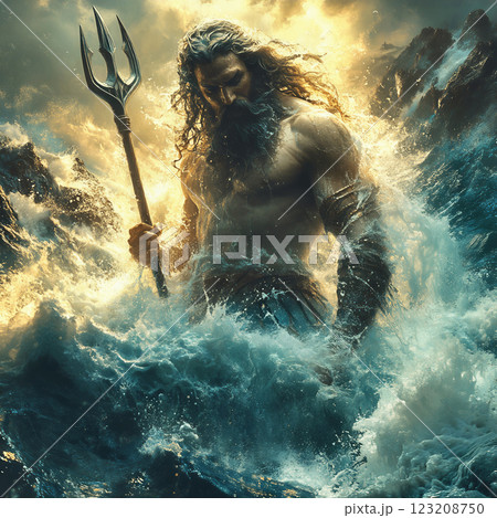 Poseidon Rising from the Ocean Poseidon Rising from the Ocean 123208750