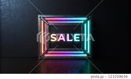 ショッピングを盛り上げるネオンサイン SALE 123209636