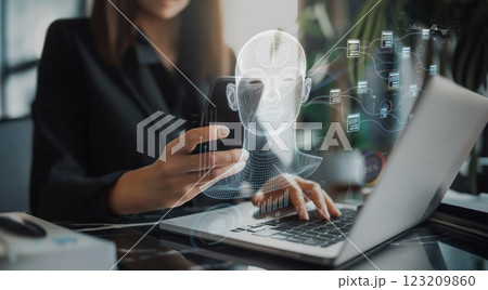 Futuristic Assistant Using Generative AI for Data Analytics and Marketing Insights in a Modern Office Setting XDMCP 123209860